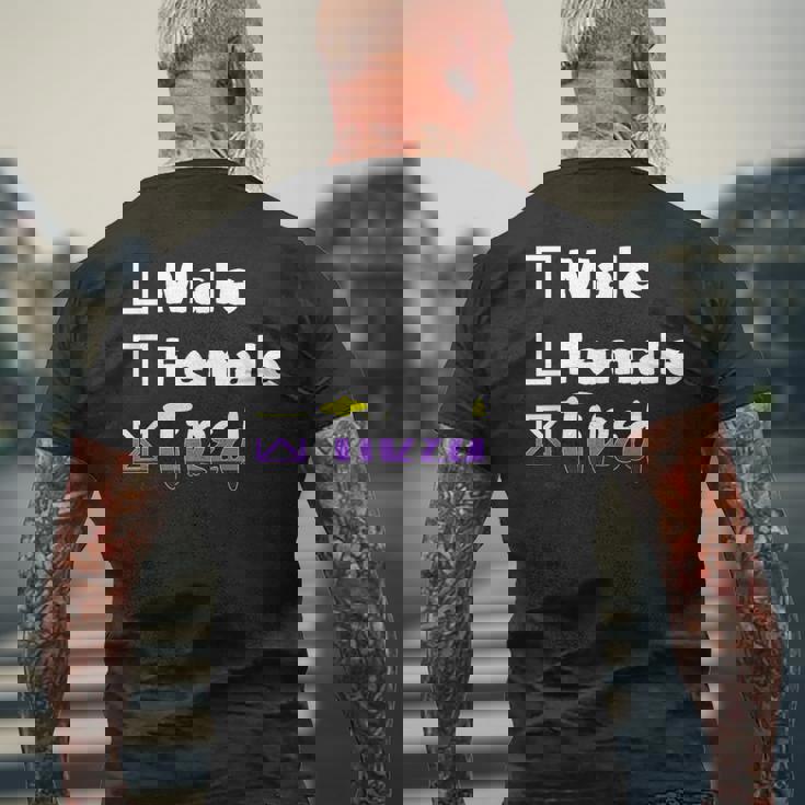 Lgbt プライド ノンバイナリー フラッグ ノンバイナリー メンズTシャツ バックプリント 高齢者への贈り物