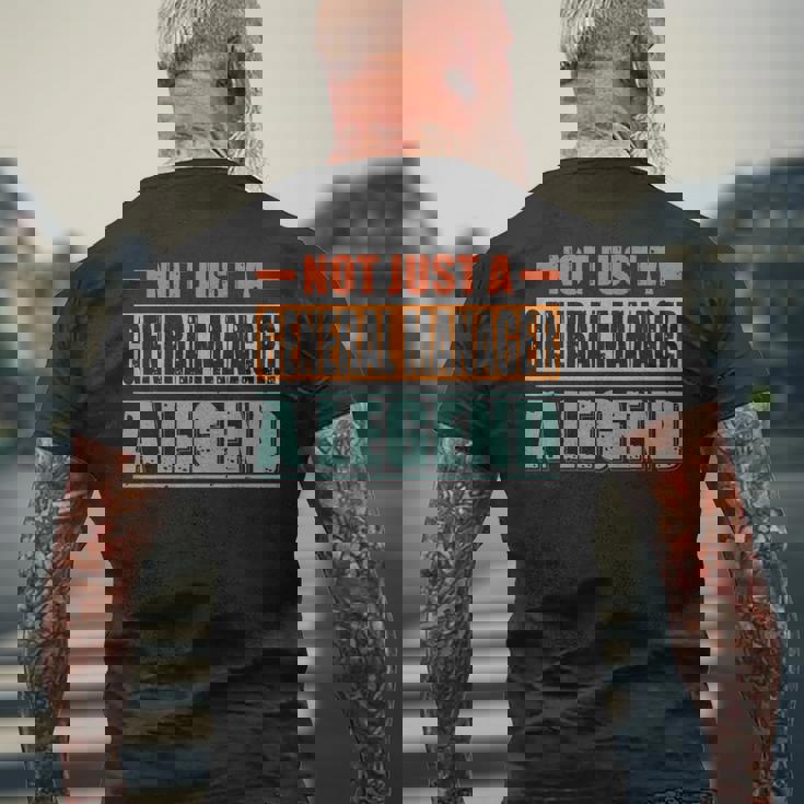 Quote Retro General Manager メンズTシャツ バックプリント 高齢者への贈り物