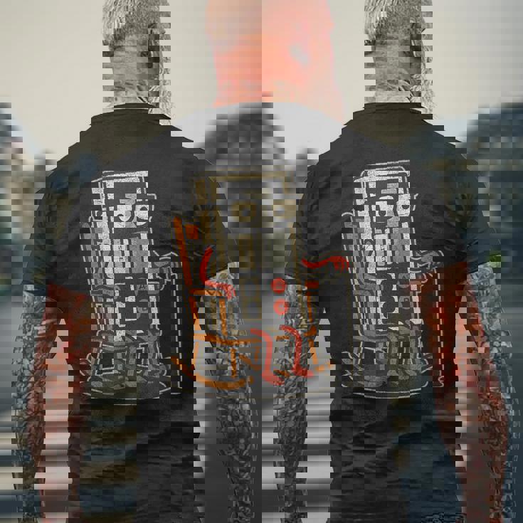 Vintage Old Gamer Retro Video Game Old Gamer Men's T-shirt Back Print Gifts for Old Men