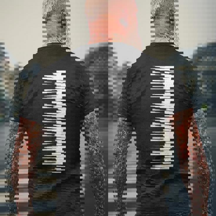 Wobbly ピアノキーボード – ピアニスト&ミュージシャンのグラフィック メンズTシャツ バックプリント 高齢者への贈り物