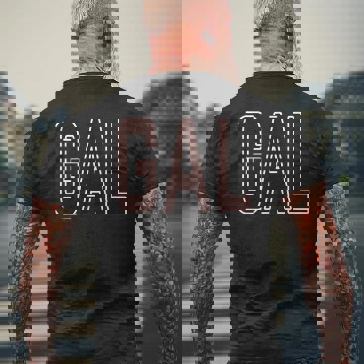 Gal ギャル【英語 文字】メッセージ 面白い デザイン メンズTシャツ バックプリント 高齢者への贈り物