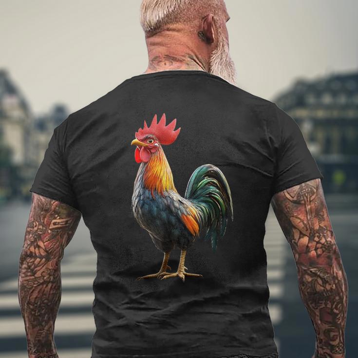 Gallo Pollo Papà Padre Pollaio Contadino Polli T-shirt da uomo con stampa posteriore Regalos para ancianos