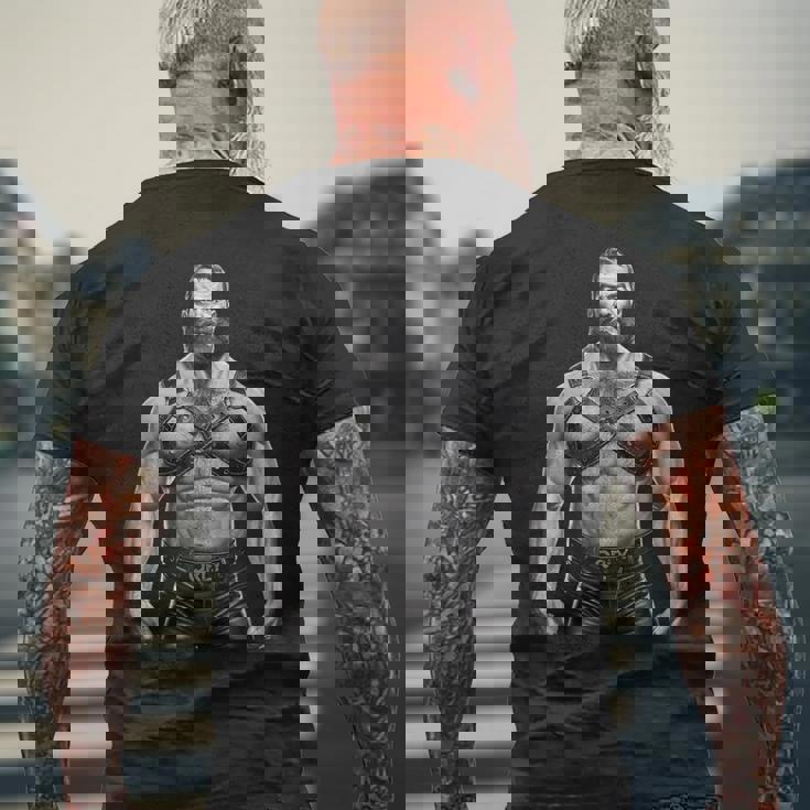 Gay Bear Community Pride Muscle Cub Bear メンズ ゲイパパ メンズTシャツ バックプリント 高齢者への贈り物