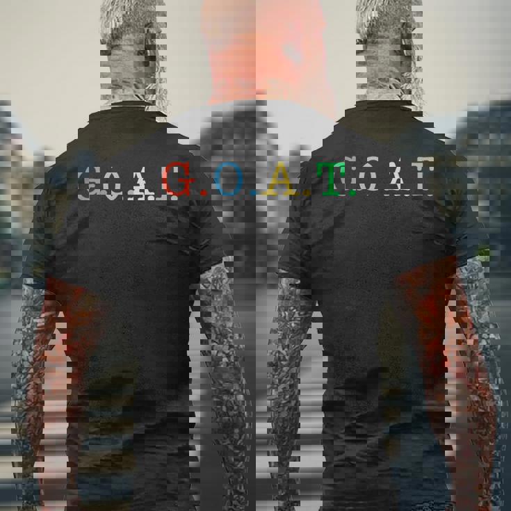 Goat Greatest Of All Time レインボーオールインチャンピオンtシャツ メンズTシャツ バックプリント 高齢者への贈り物