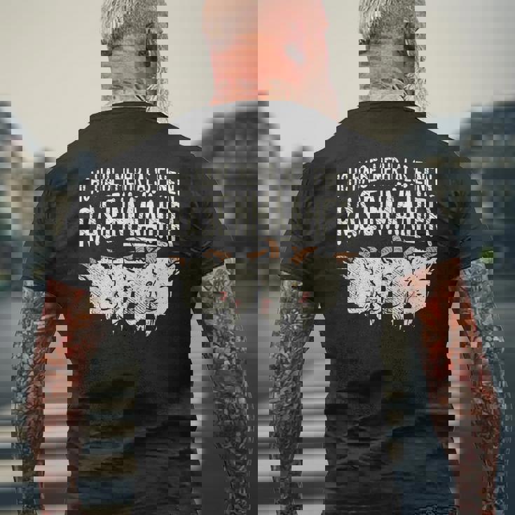 Goat I Have More Than A Lawn Mower Goat メンズTシャツ バックプリント 高齢者への贈り物