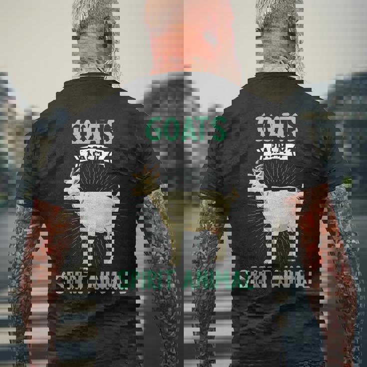 Goats Are Mypirit 動物ヤギ メンズTシャツ バックプリント 高齢者への贈り物