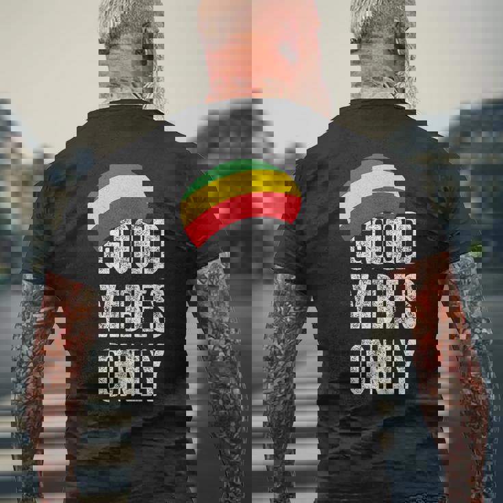 Goodibes Only レゲエ 帽子 レゲエ ラスタファリ ジャマイカ メンズTシャツ バックプリント 高齢者への贈り物