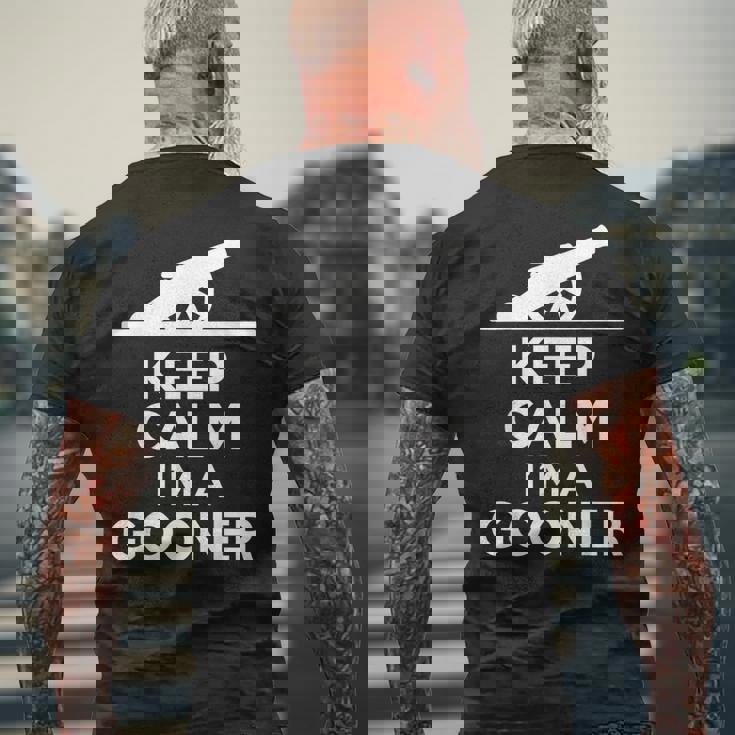 Gooner フットボールファン Keep Calm Gooner アーセナルギフト メンズTシャツ バックプリント 高齢者への贈り物