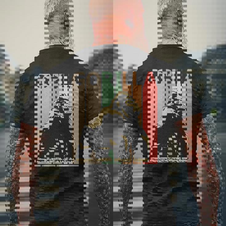 Gorilla ゴリラ メンズTシャツ バックプリント 高齢者への贈り物