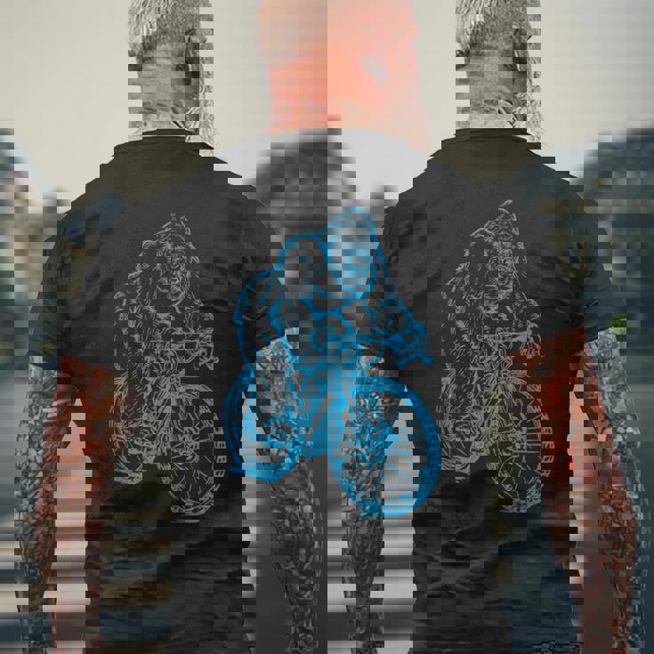 Gorilla サイクリング 自転車 クール モンキー おもしろい 動物 バイク メンズTシャツ バックプリント 高齢者への贈り物