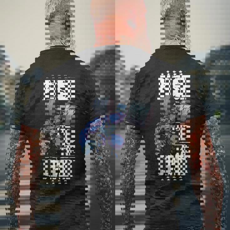 Gorilla プッシュリミットワークアウトダンベル ボディビルディング ジム フィットネス メンズTシャツ バックプリント 高齢者への贈り物