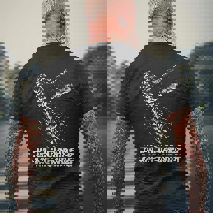 Grandpa 大工道具 メンズTシャツ バックプリント 高齢者への贈り物