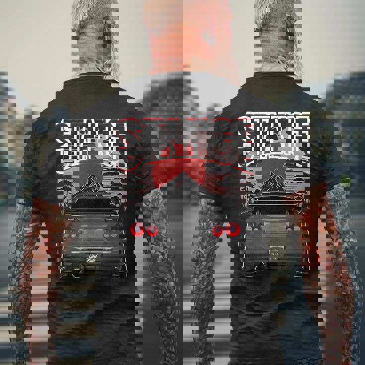 ブラック Gt R 34 Jdm スカイラインチューナー レーシングスタンス カードリフト メンズTシャツ バックプリント 高齢者への贈り物