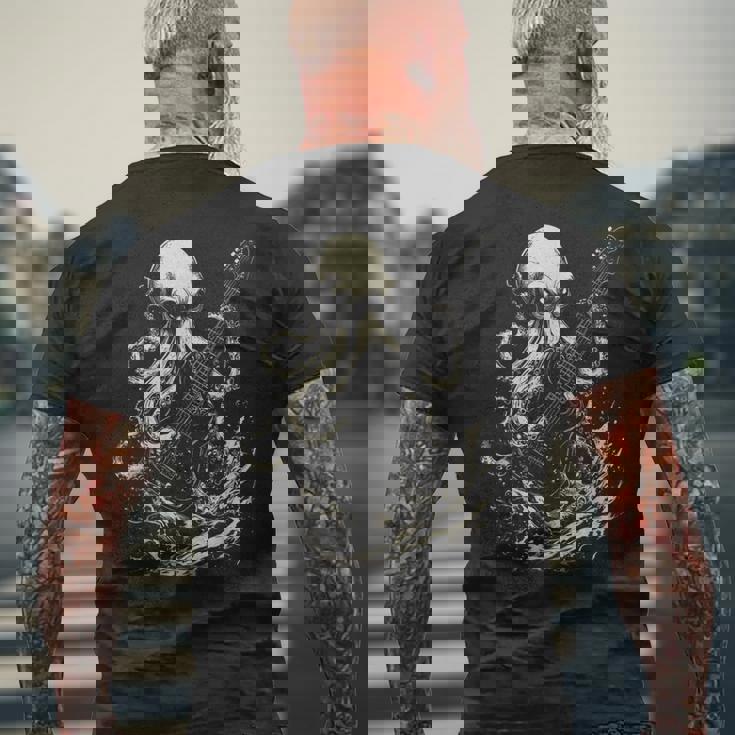 Guitar Player Octopus Heavy Metal Head Guitarist Men's T-shirt Back Print Gifts for Old Men