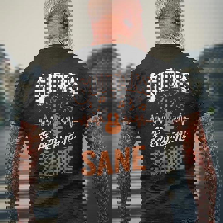 Guitars Keep Meane Pun Guitarists アコースティックギター メンズTシャツ バックプリント 高齢者への贈り物