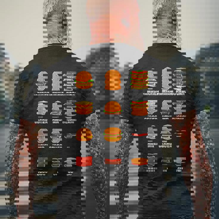 Ham Burgers Hamhamham Burburbur ハンバーガー大学 メンズTシャツ バックプリント 高齢者への贈り物