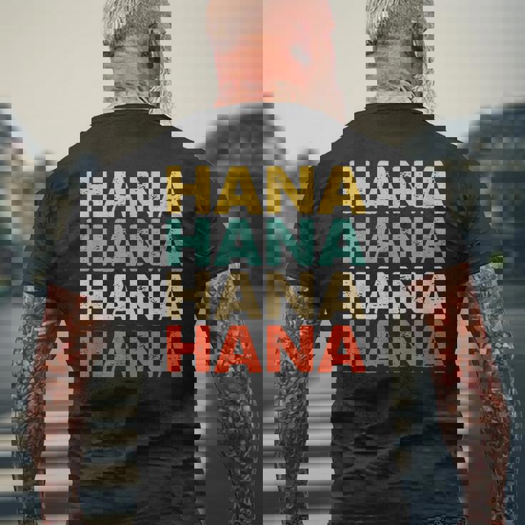 Hana 花 メンズTシャツ バックプリント 高齢者への贈り物