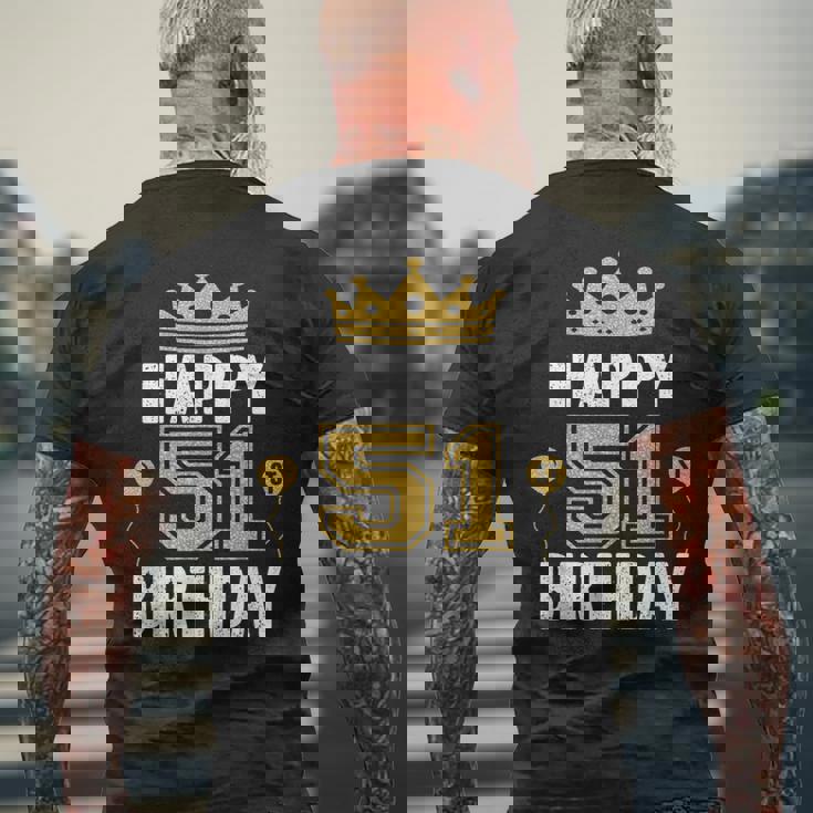 Happy 51St Birthday アイデア 51歳 男女用 メンズTシャツ バックプリント 高齢者への贈り物