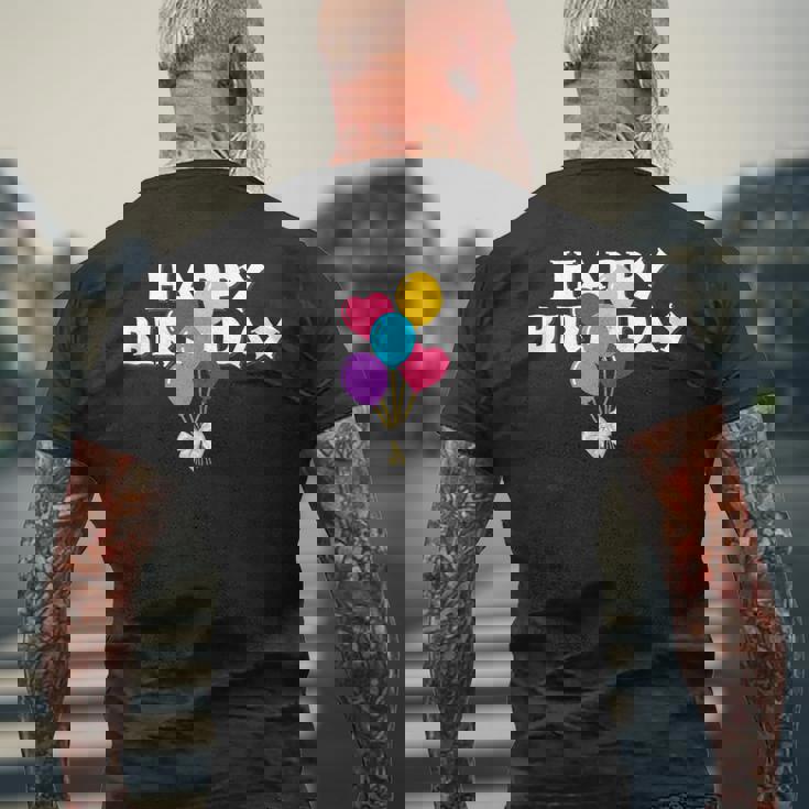 Happy Birthdayお誕生日おめでとう お誕生日おめでとう メンズTシャツ バックプリント 高齢者への贈り物