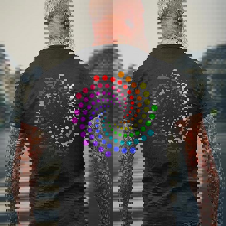 Happy Dot Day キッズ レインボー 水玉 スパイラル メンズTシャツ バックプリント 高齢者への贈り物