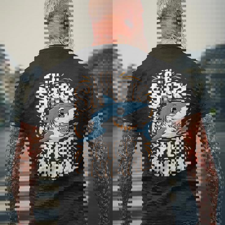 Thehark Is Mypirit アニマル 気まぐれなかわいいサメ メンズTシャツ バックプリント 高齢者への贈り物