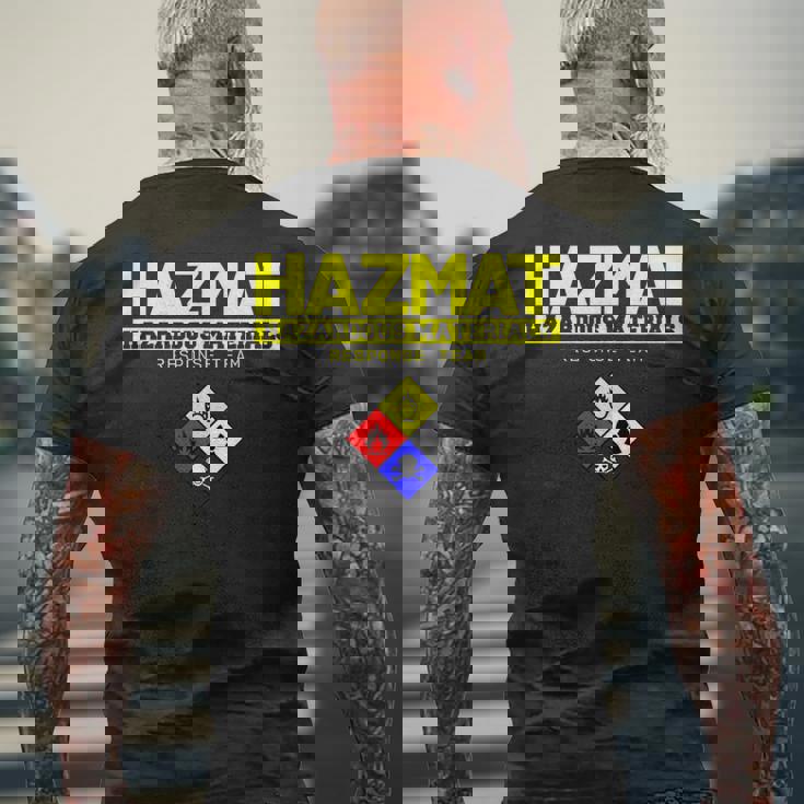 Hazmat 危険物対応チーム技術者tシャツ メンズTシャツ バックプリント 高齢者への贈り物