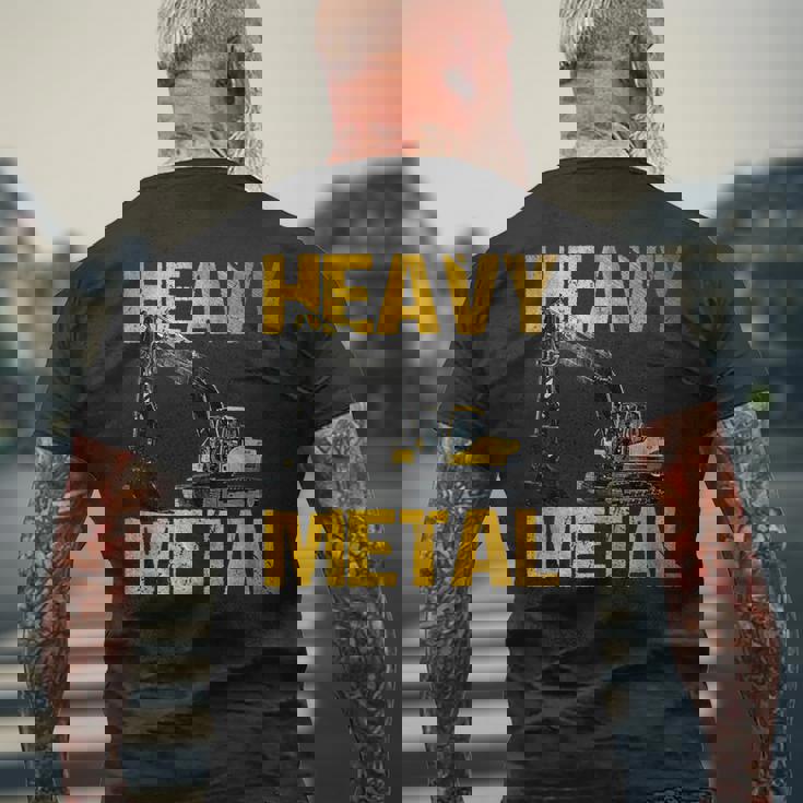 Heavy Equipment Operator Excavator Construction Backhoe メンズTシャツ バックプリント 高齢者への贈り物