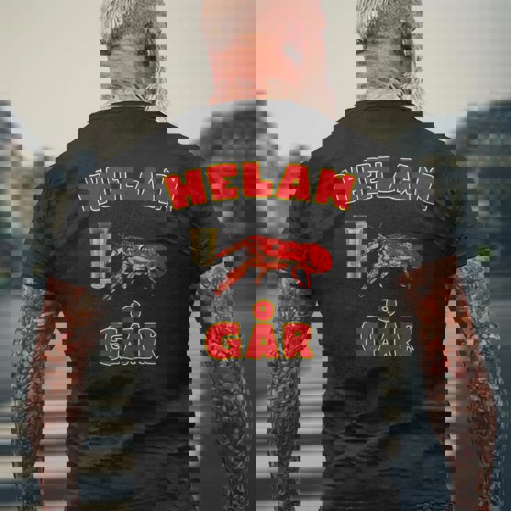 Helan Går スウェーデンの歌 ザリガニ付き スウェーデン メンズTシャツ バックプリント 高齢者への贈り物