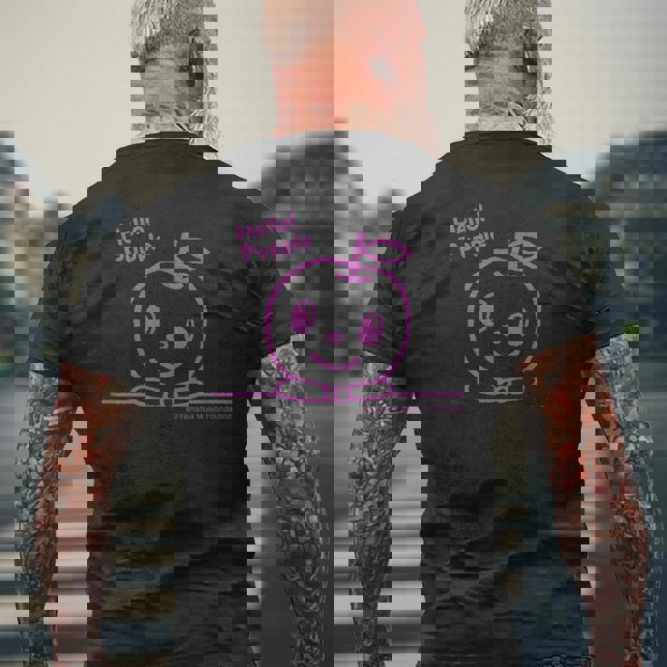 Hello Pupple メンズTシャツ バックプリント 高齢者への贈り物