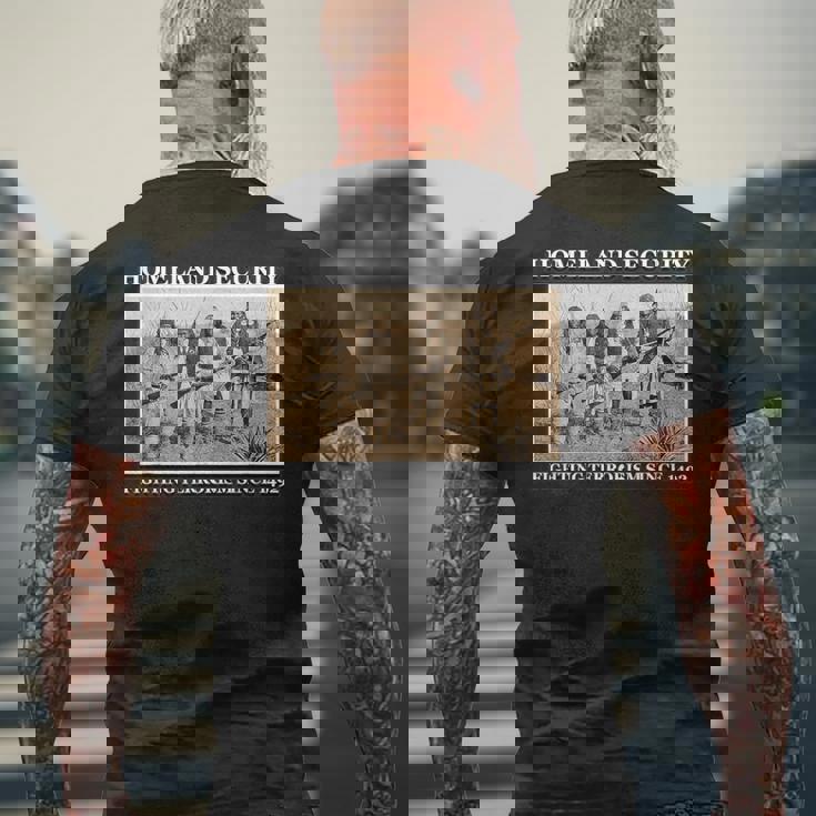 Homelandecurity Fighting Terrorismince 1492 メンズTシャツ バックプリント 高齢者への贈り物