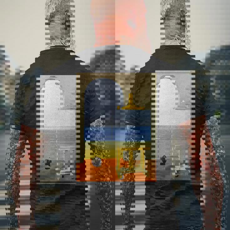 Human Condition Ii ルネ・マグリット作 シュルレアリスム メンズTシャツ バックプリント 高齢者への贈り物