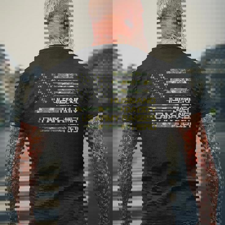 メンズ Husband Daddy Us Army Ranger Hero Flag Usa 迷彩 メンズTシャツ バックプリント 高齢者への贈り物