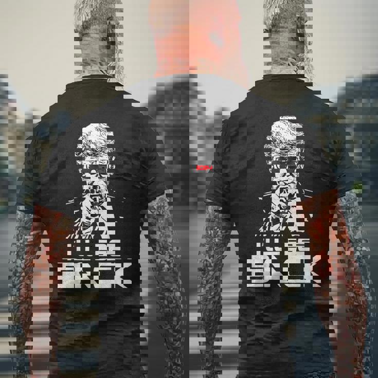 I'll Be Back 2024 ドナルド・トランプ 大統領用 おもしろサングラス メンズTシャツ バックプリント 高齢者への贈り物