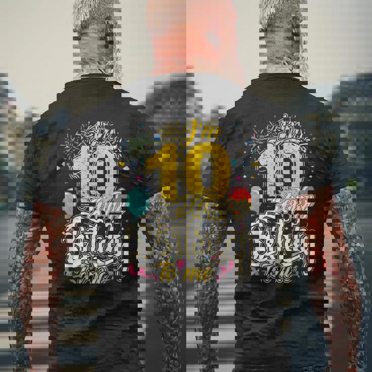 I'm 10 Years Old Happy Birthday To Me 10Th Birthday メンズTシャツ バックプリント 高齢者への贈り物