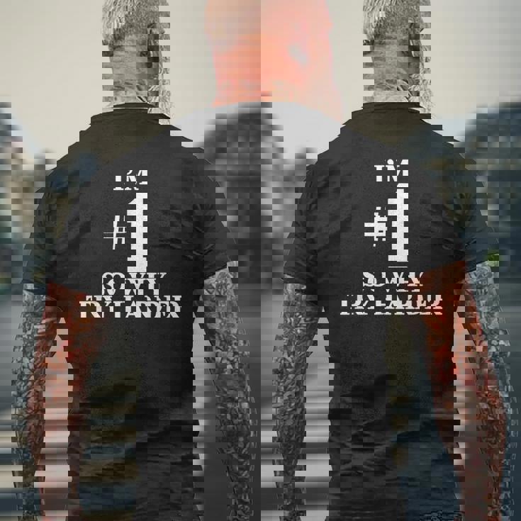 I'm 1O Why Try Harder シャツ メンズTシャツ バックプリント 高齢者への贈り物