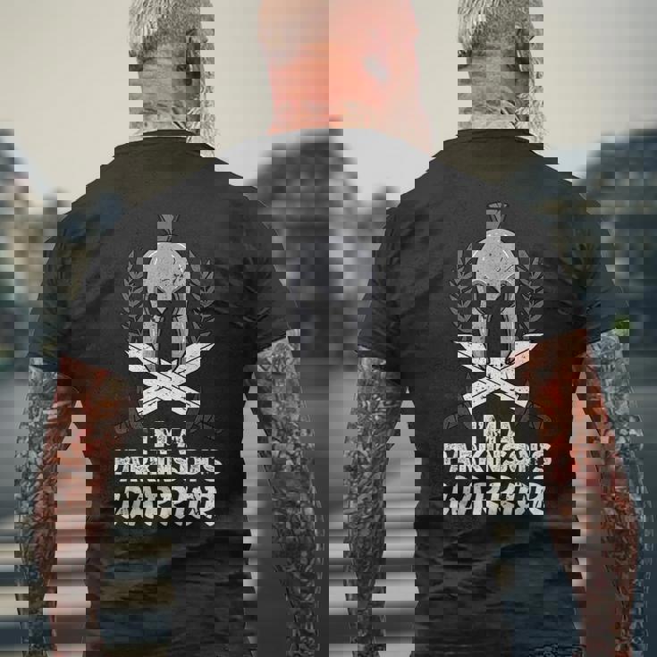 I'm A Parkinson's Warrior パーキンソン病啓発 メンズTシャツ バックプリント 高齢者への贈り物