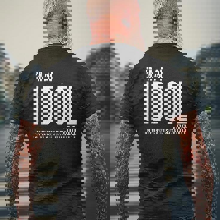 I'm An Idol Do You Want To Be An Idol ギフトアイデア メンズTシャツ バックプリント 高齢者への贈り物