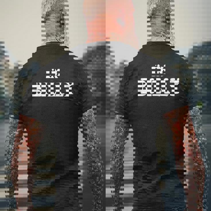 I'm Billy 私はビリーです I Am Billy メンズTシャツ バックプリント 高齢者への贈り物