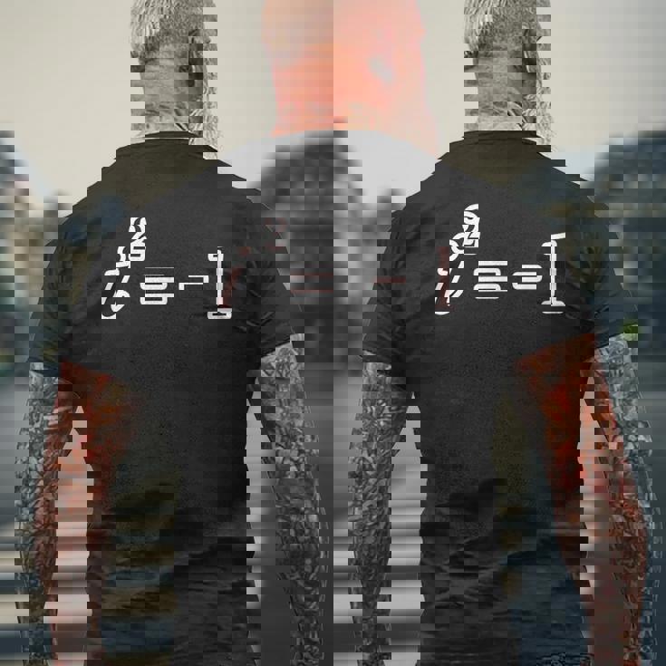 I2 -1 虚数《数学》方程式 【変なデザイン屋さん】理数系 数字 面白い メンズTシャツ バックプリント 高齢者への贈り物