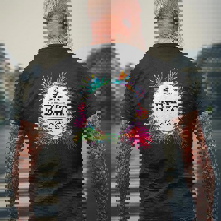 Ibiza 2025 カラフル メンズTシャツ バックプリント 高齢者への贈り物