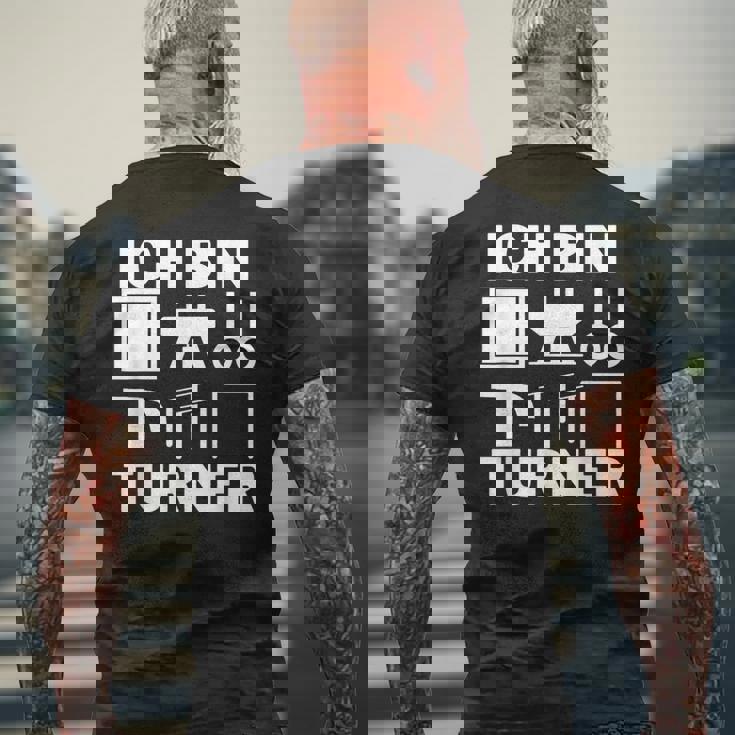 Ich Bin ターナー アート 体操モチーフ 男の子 メンズ メンズTシャツ バックプリント 高齢者への贈り物