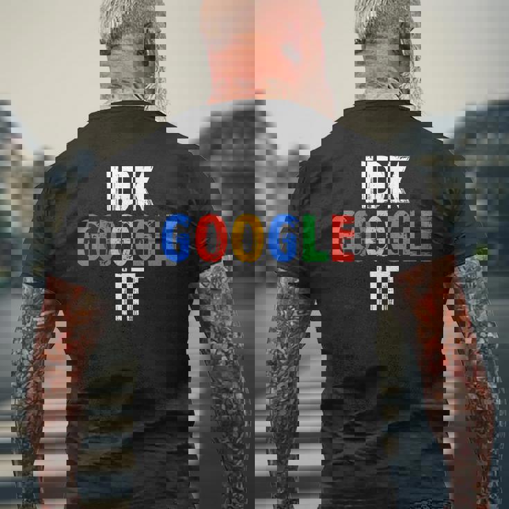 Idk、グーグルそれ メンズTシャツ バックプリント 高齢者への贈り物