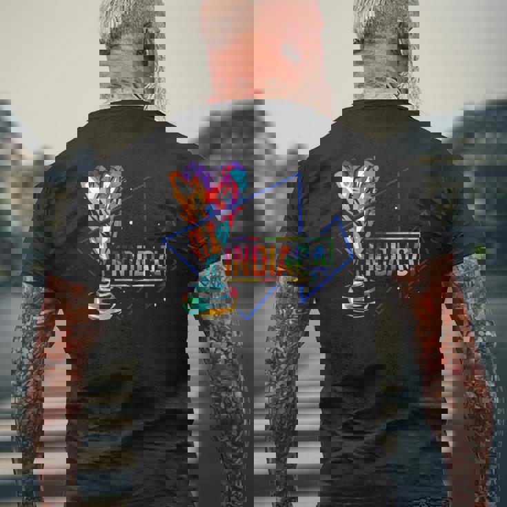 Indiaca キックバックゲームハンドシャトルコック メンズTシャツ バックプリント 高齢者への贈り物