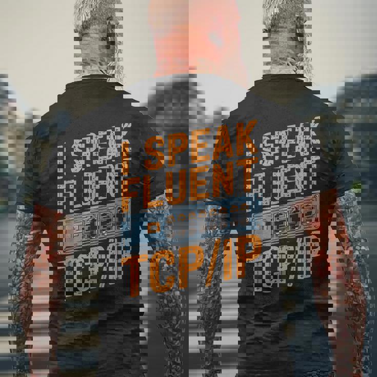 Ipeak Fluent TcpIp テクニカルサポートヘルプデスク メンズTシャツ バックプリント 高齢者への贈り物