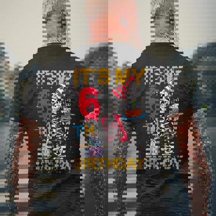 It's My 6Th Birthday Party ハロウィン スケルトン 誕生日 メンズTシャツ バックプリント 高齢者への贈り物