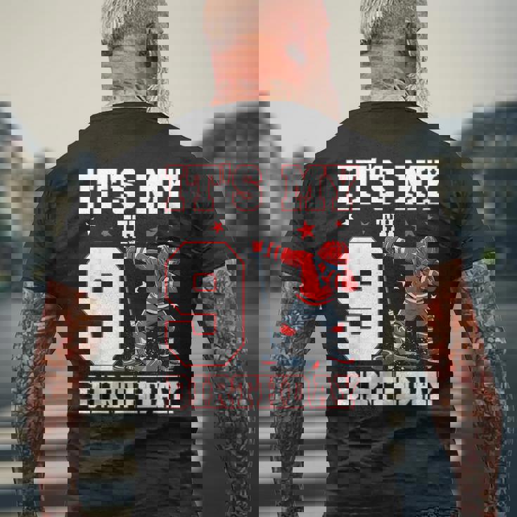 It's My 9Th Birthday 男の子 アイスホッケー ダビング 9歳 メンズTシャツ バックプリント 高齢者への贈り物