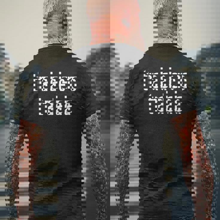 Italian Brain Rot Tralalero Tralala メンズTシャツ バックプリント 高齢者への贈り物