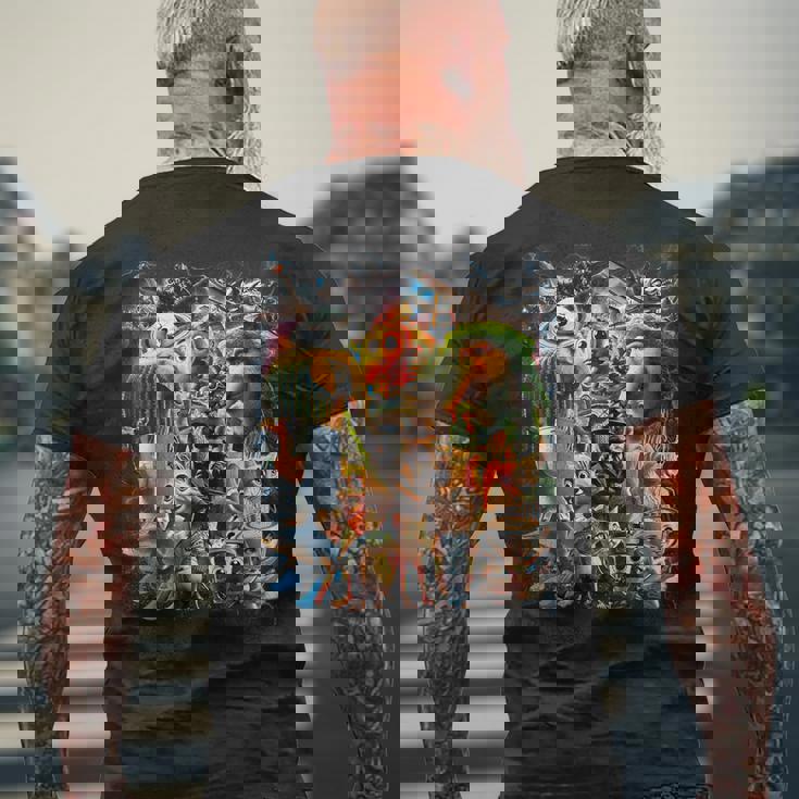 Italian Brainrot 面白い イタリアン ブレイン ロット ミーム キャラクター メンズTシャツ バックプリント 高齢者への贈り物