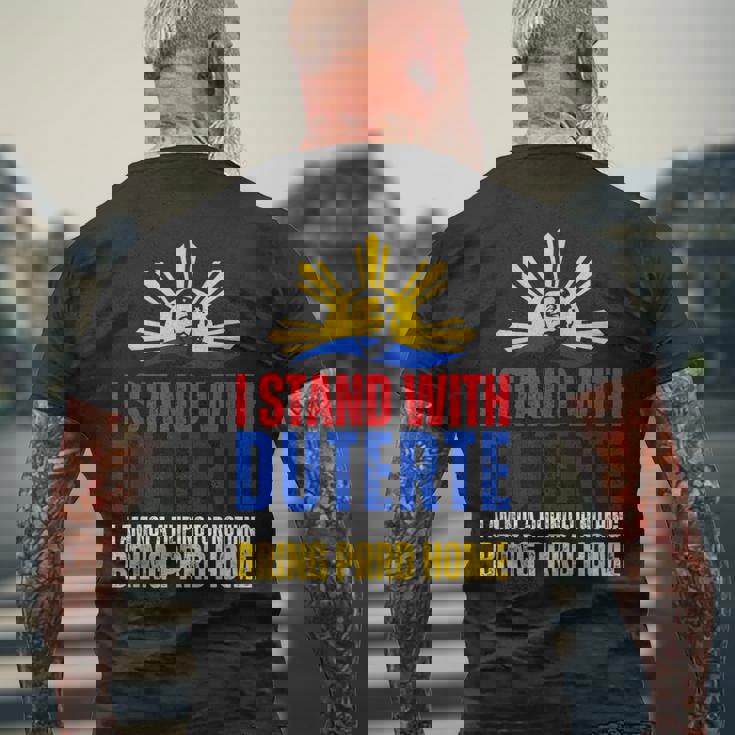 Itand With Digong Duterte Prrd Du30 フィリピン国旗 メンズTシャツ バックプリント 高齢者への贈り物