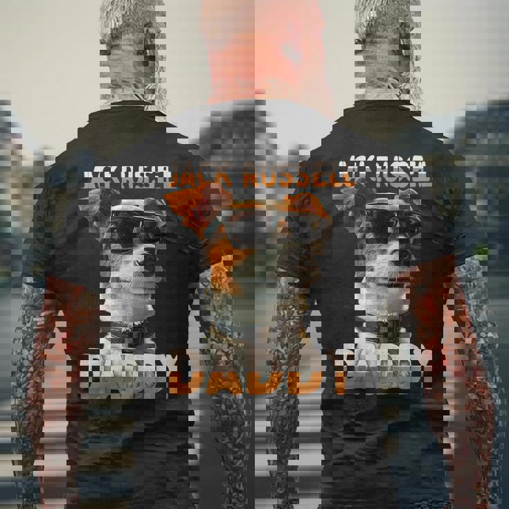 Jack Russell Daddyジャック・ラッセル・パパ・ヴァータグ・パパ・ジャック・ラッセル・テリア メンズTシャツ バックプリント 高齢者への贈り物